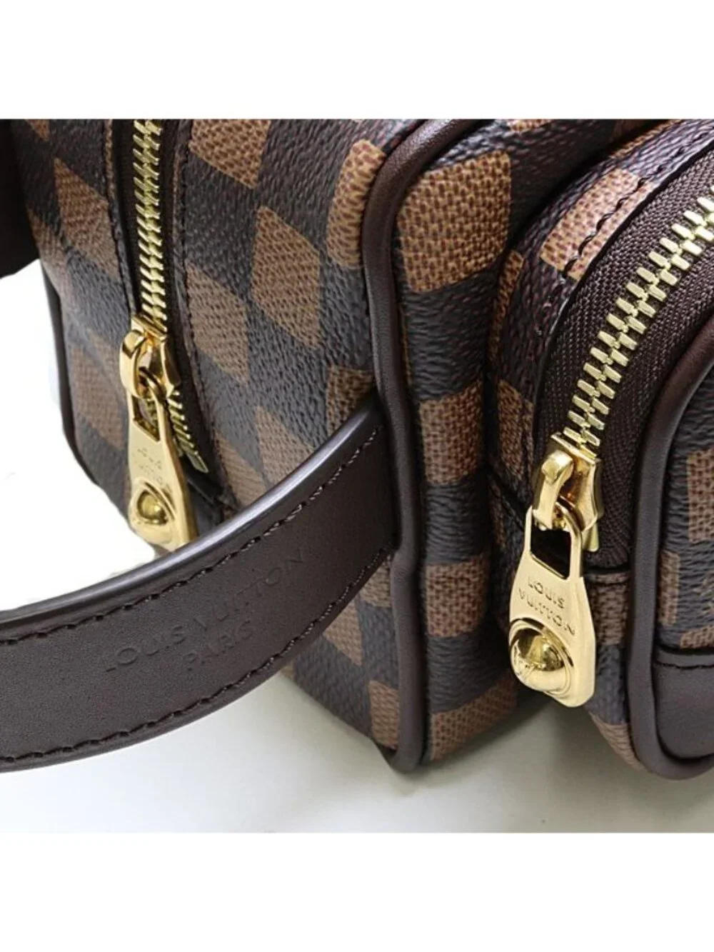 Louis Vuitton Dopp Kit Bag Damier Friendship Canvas Brown